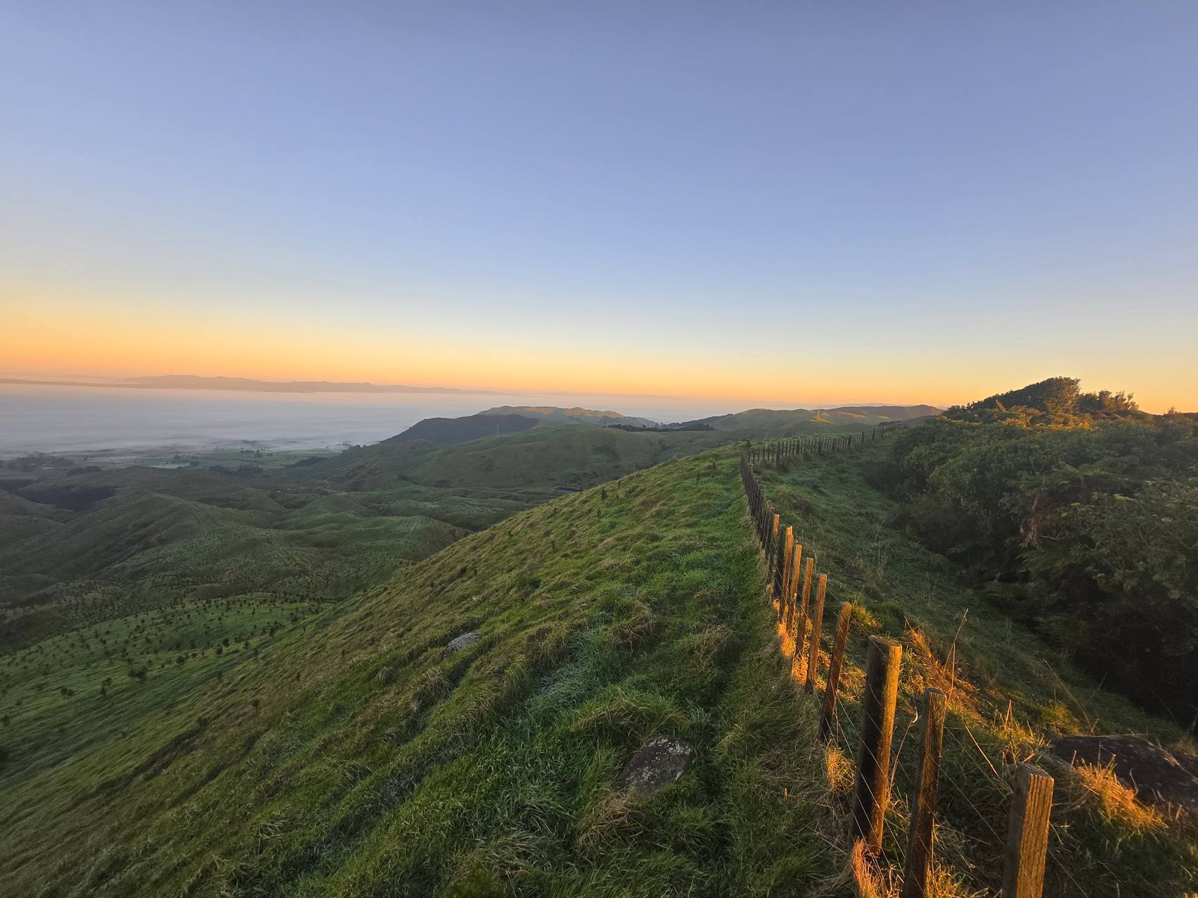 Te Aroha Maunga and the ridge country above Rawhiti